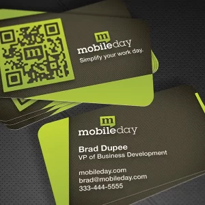 Business cards with QR codes